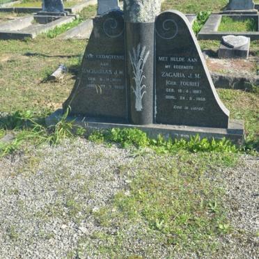 ? Zacharias J.W. 18?9-19?5 & Zagaria FOURIE J.M. 1897-1968