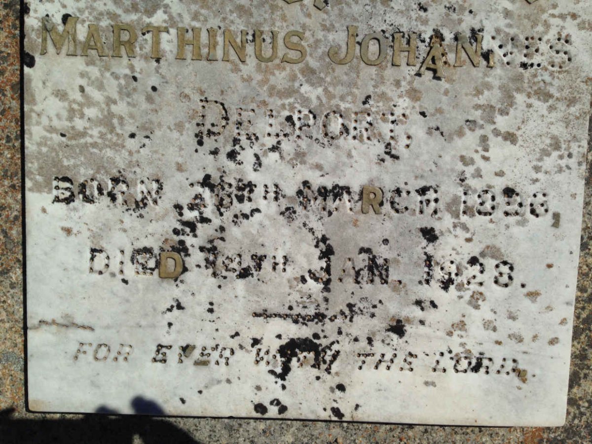 DELPORT Marthinus Johannes 1896-1928