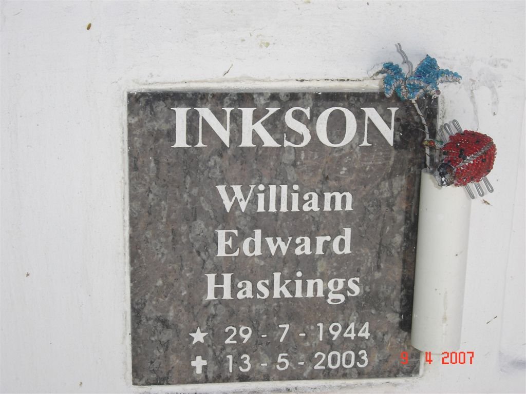 INKSON William Edward Haskings 1944-2003