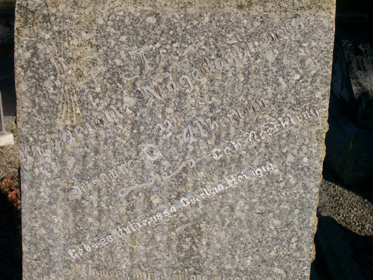 ALBERTYN Susanna G. nee NEETHLING 1854-1919