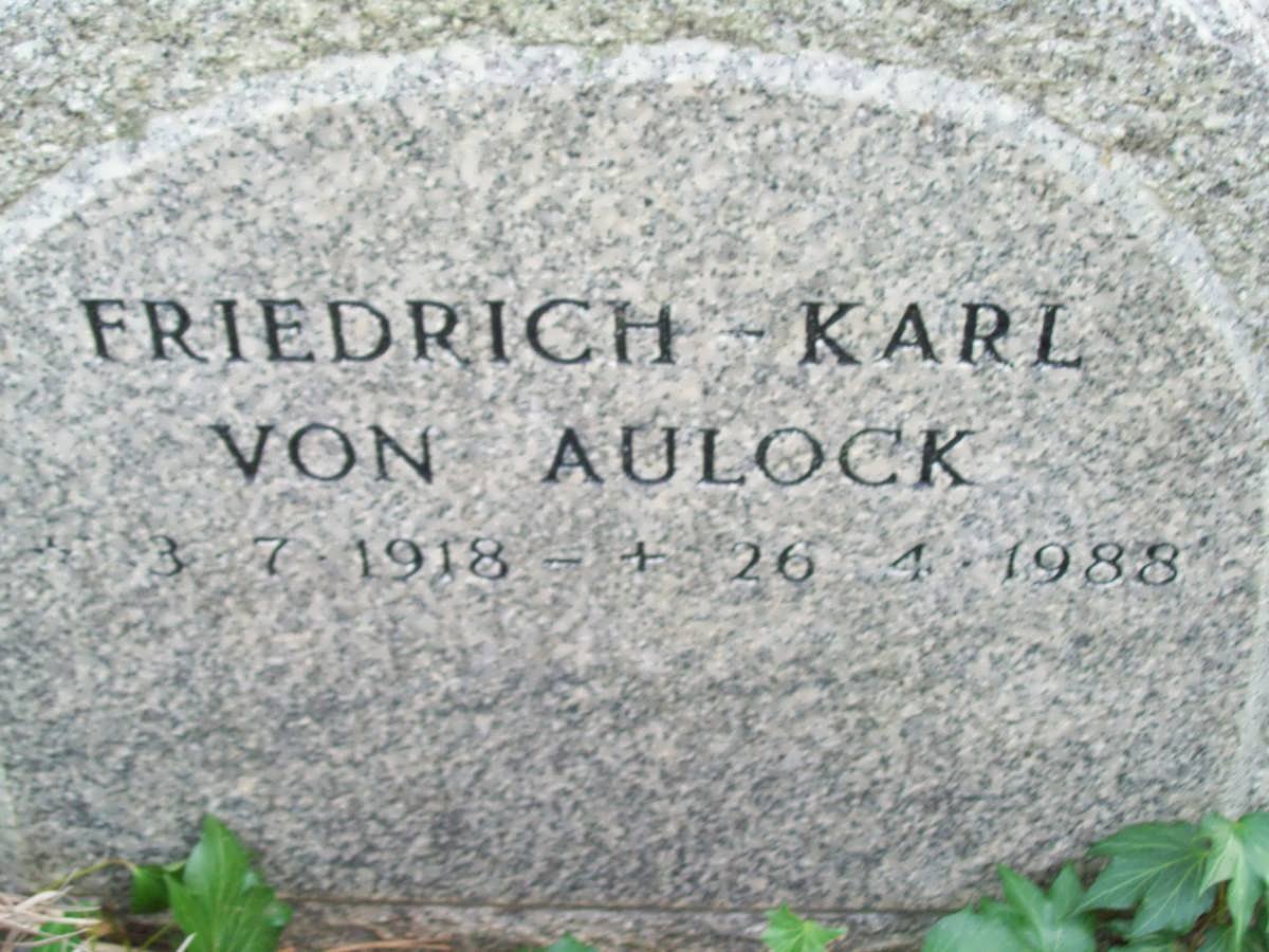 AULOCK Friedrich Karl, von 1918-1988