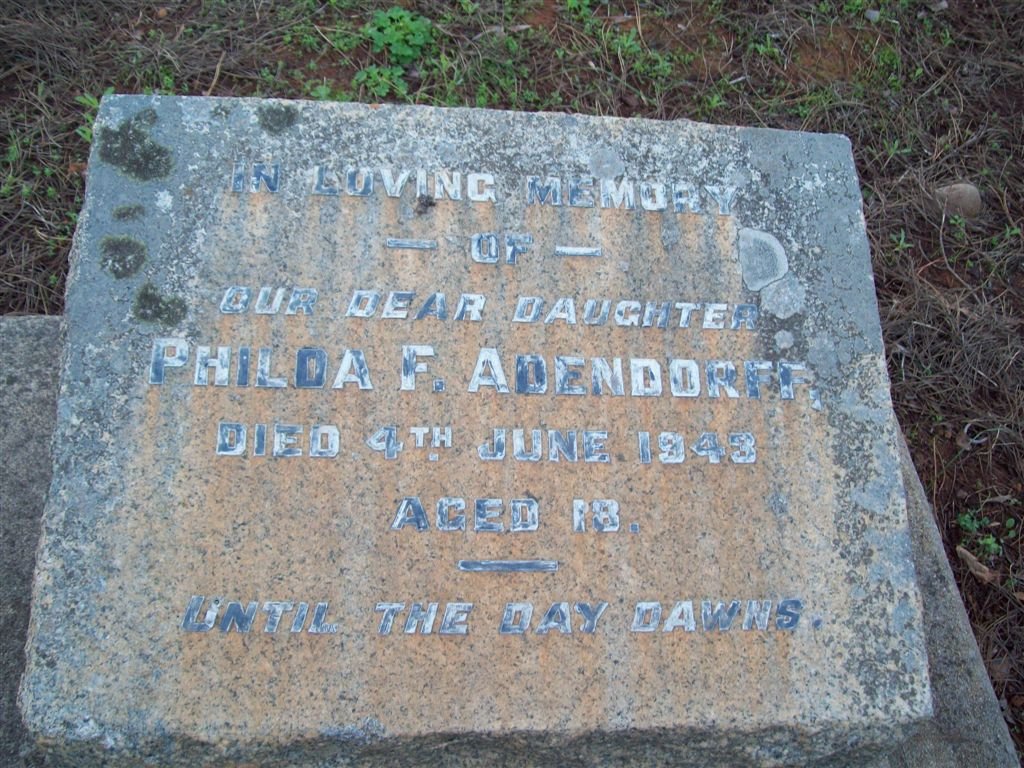 ADENDORFF Philda F. -1943