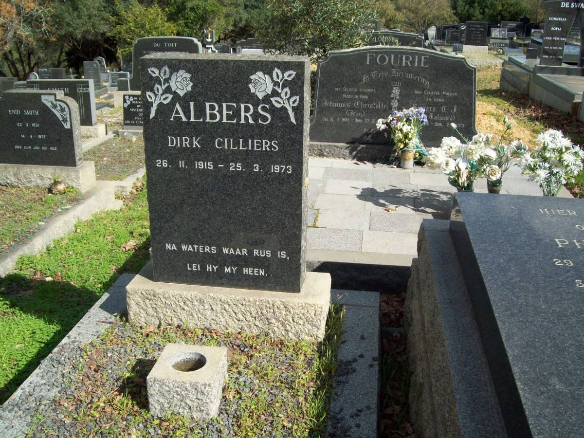 ALBERS Dirk Cilliers 1915-1973