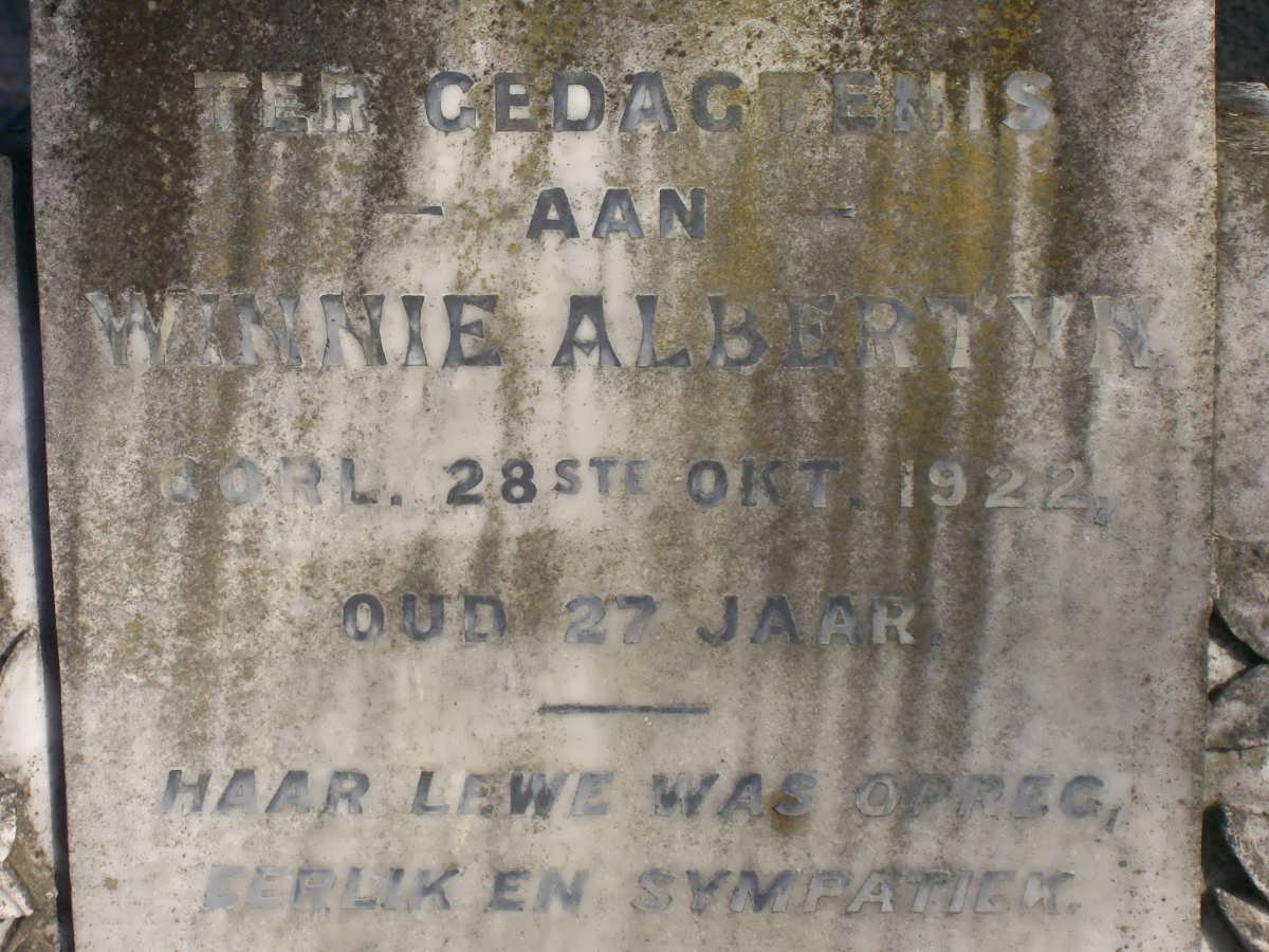 ALBERTYN Winnie -1922