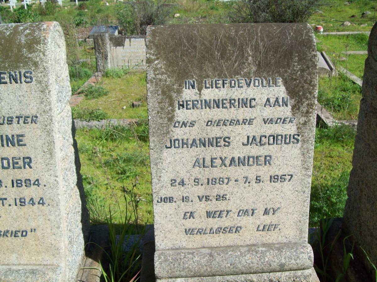 ALEXANDER Johannes Jacobus 1887-1957