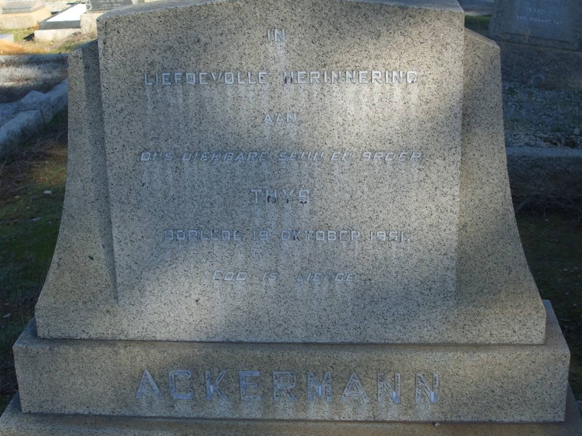 ACKERMANN Thys -1951
