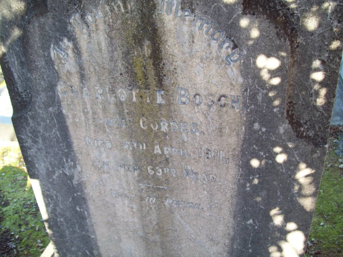 BOSCH Charlotte nee CORDES -1911
