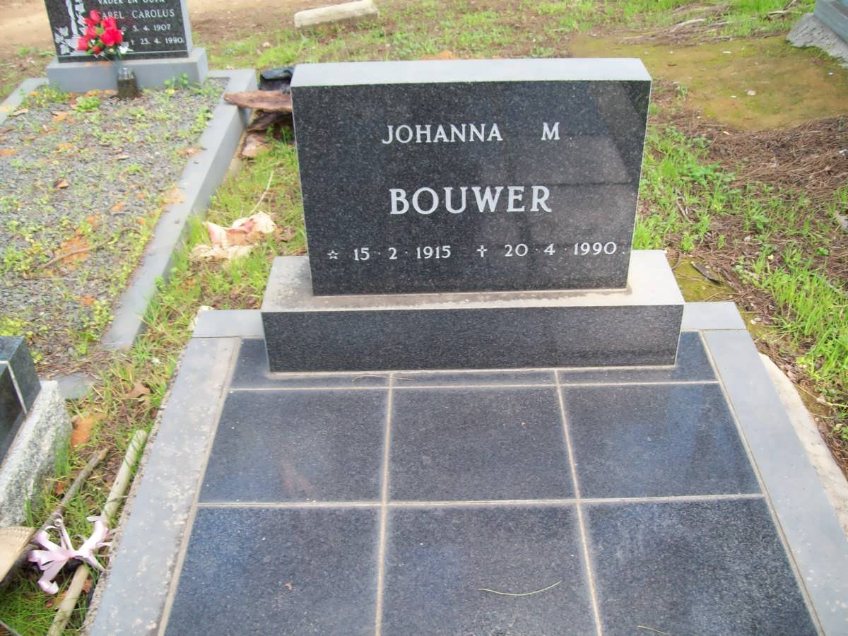 BOUWER Johanna M. 1915-1990