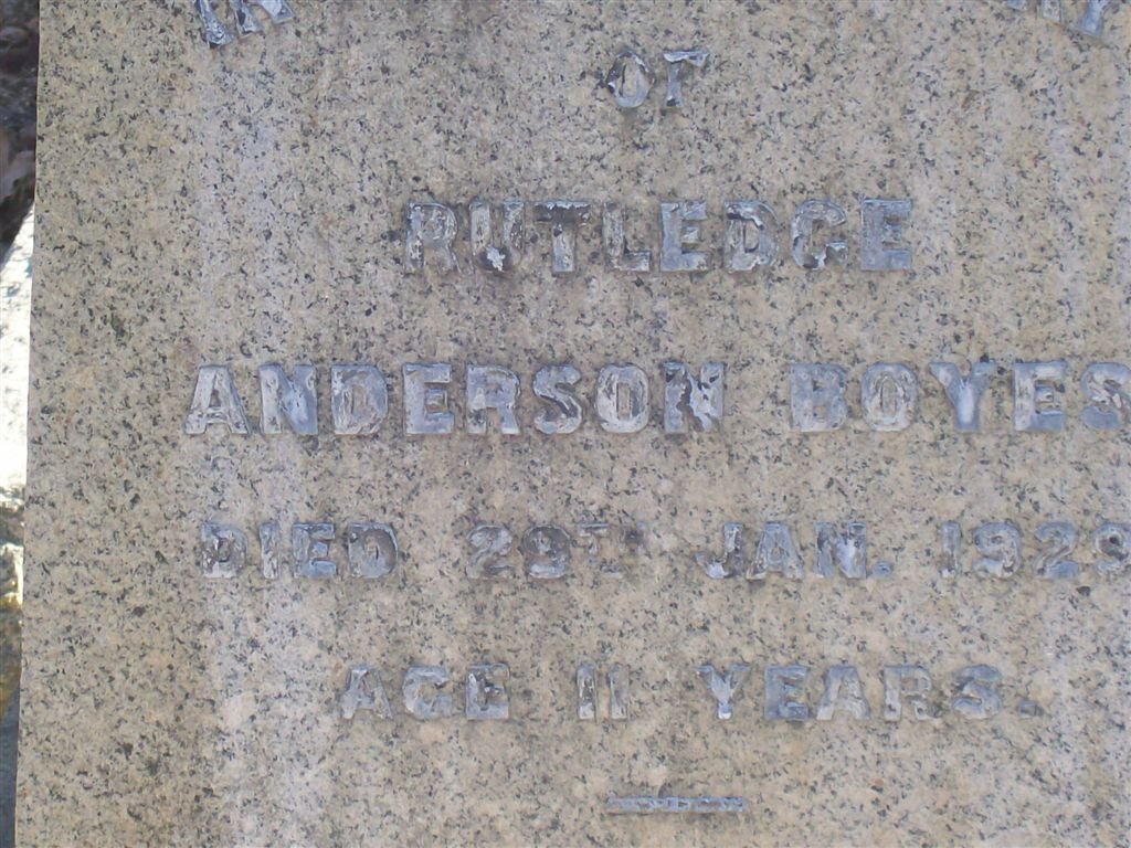 BOYES Ruthledge Anderson  -1929