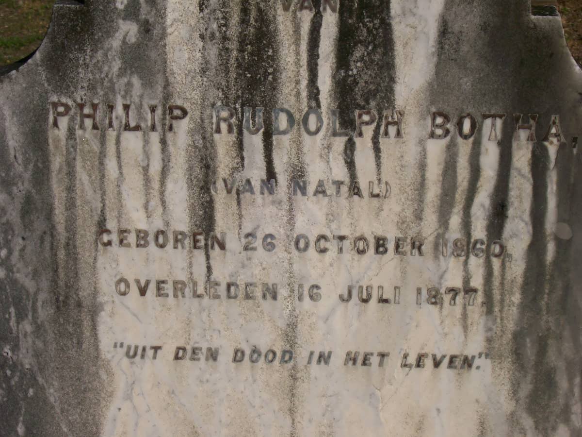 BOTHA Philip Rudolph 1860-1877