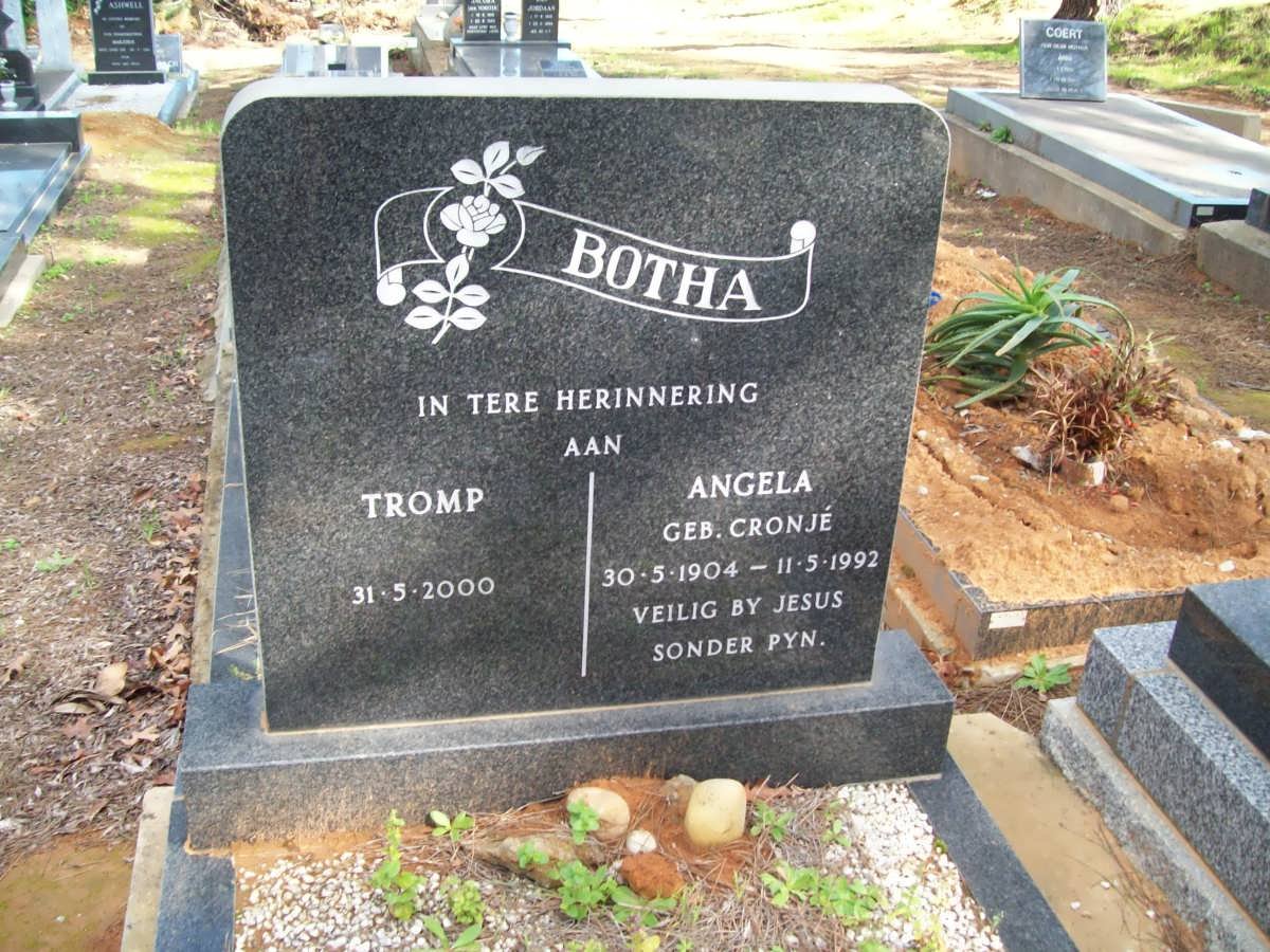 BOTHA Tromp -2000 &amp; Angela CRONJE 1904-1992