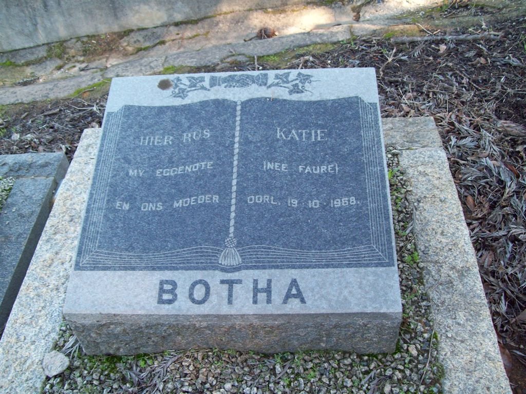 BOTHA Katie nee FAURE -1968