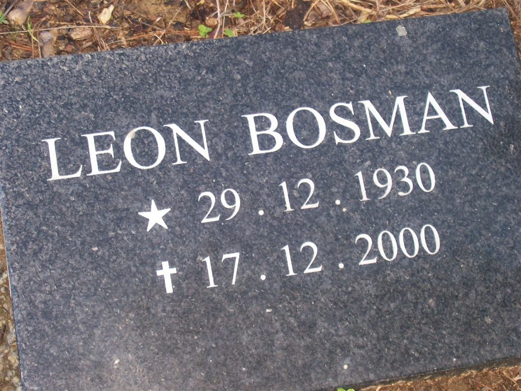 BOSMAN Leon 1930-2000