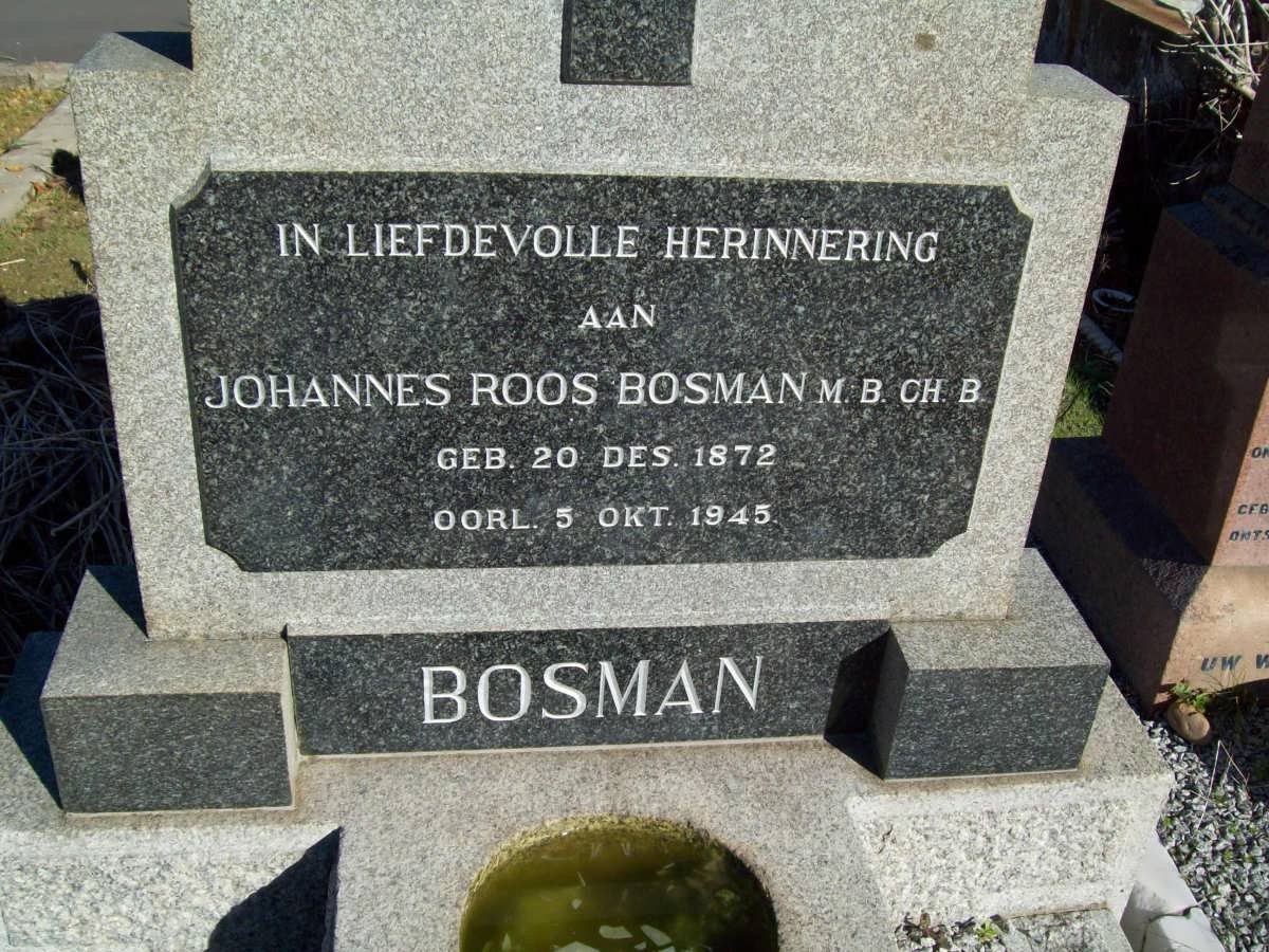 BOSMAN Johannes Roos 1872-1945