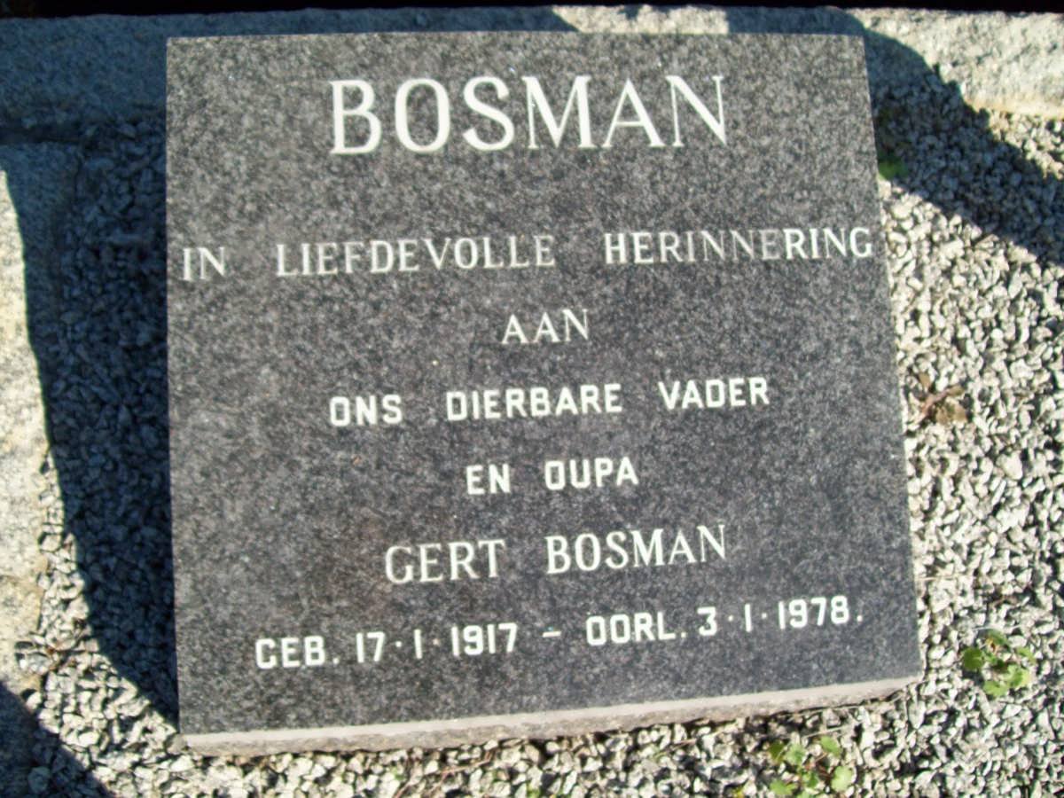 BOSMAN Gert 1917-1978