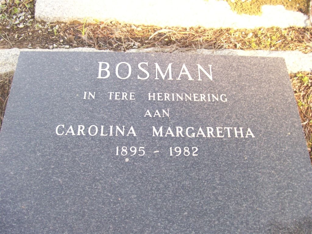 BOSMAN Carolina Margaretha 1895-1982