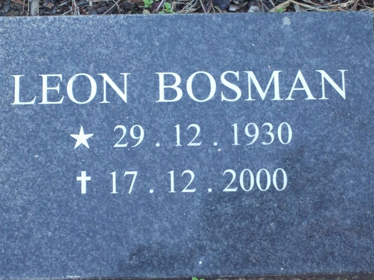 BOSMAN Leon 1930-2000