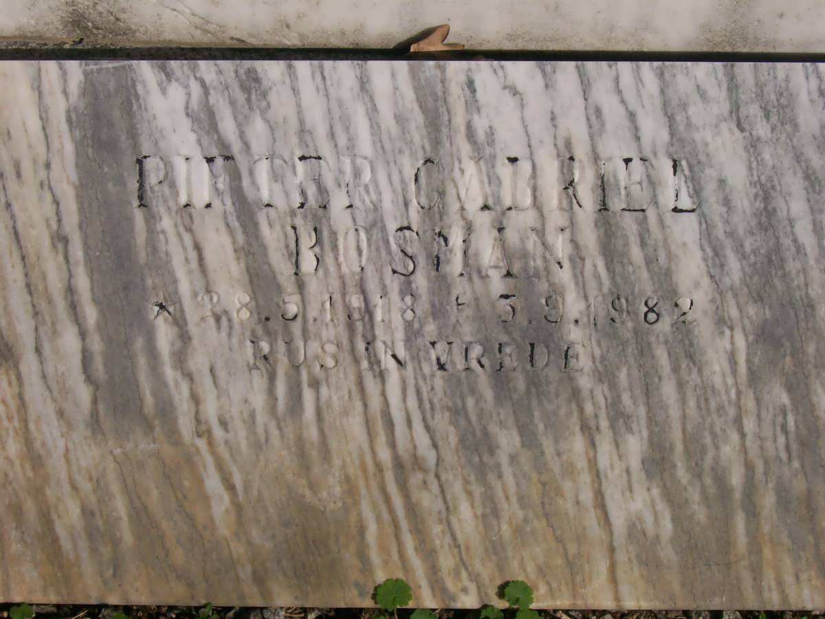BOSMAN Pieter Gabriel 1918-1982