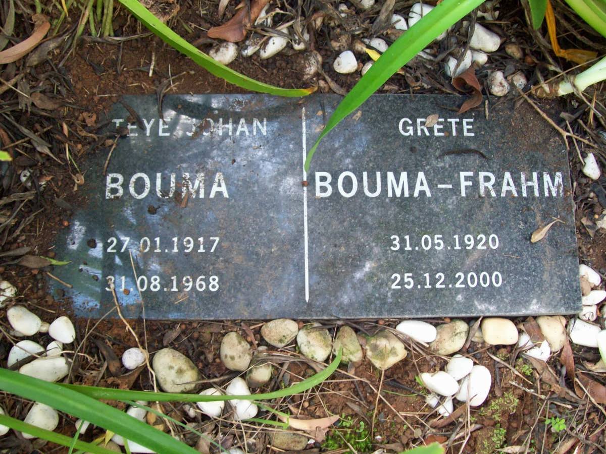 BOUMA Teye-Johan 1917-1968 :: BOUMA-FRAHM Grete 1920-2000