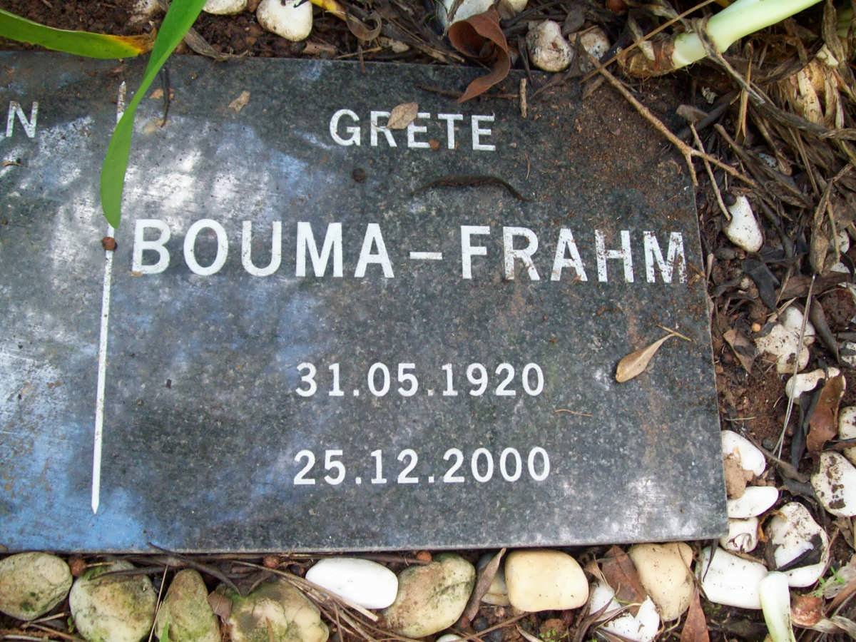 BOUMA-FRAHM Grete 1920-2000
