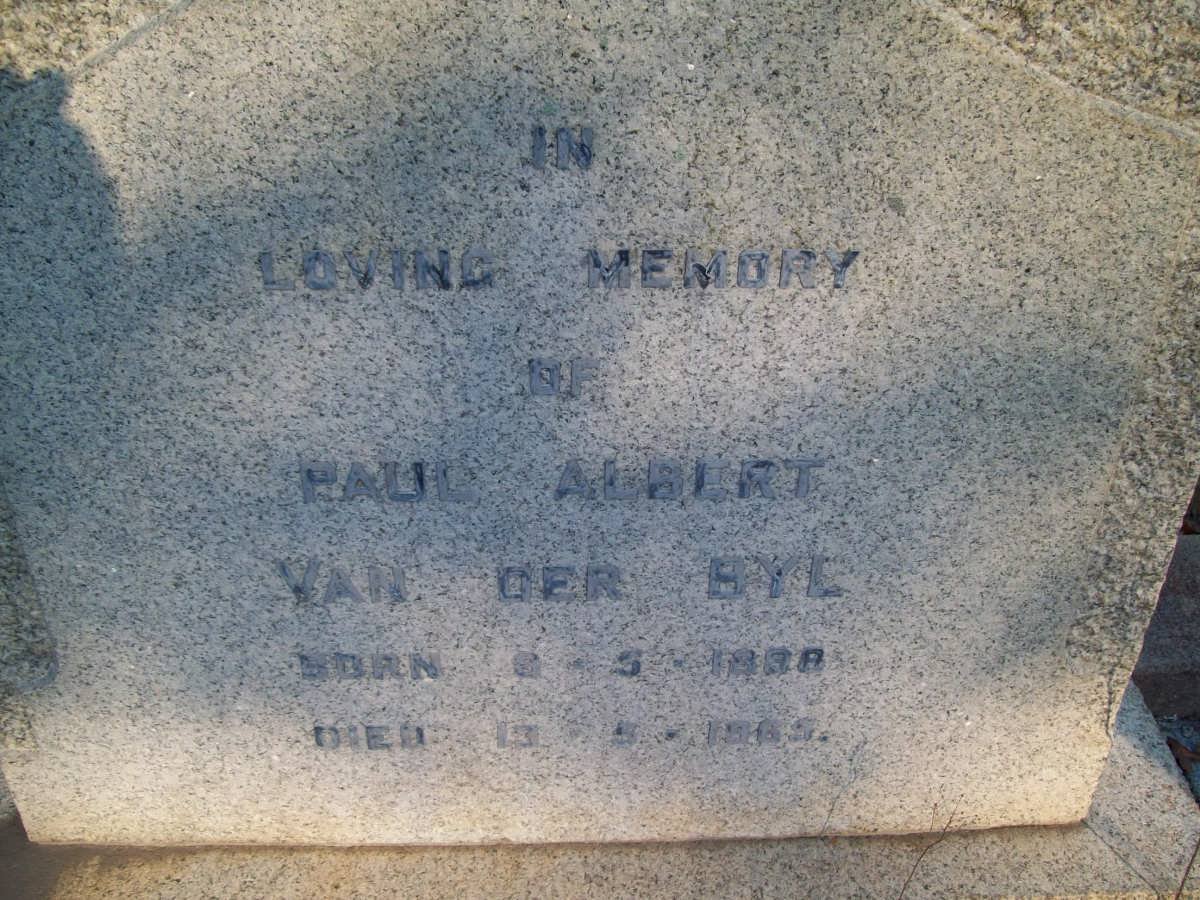BYL Paul Albert, van der 1888-1965
