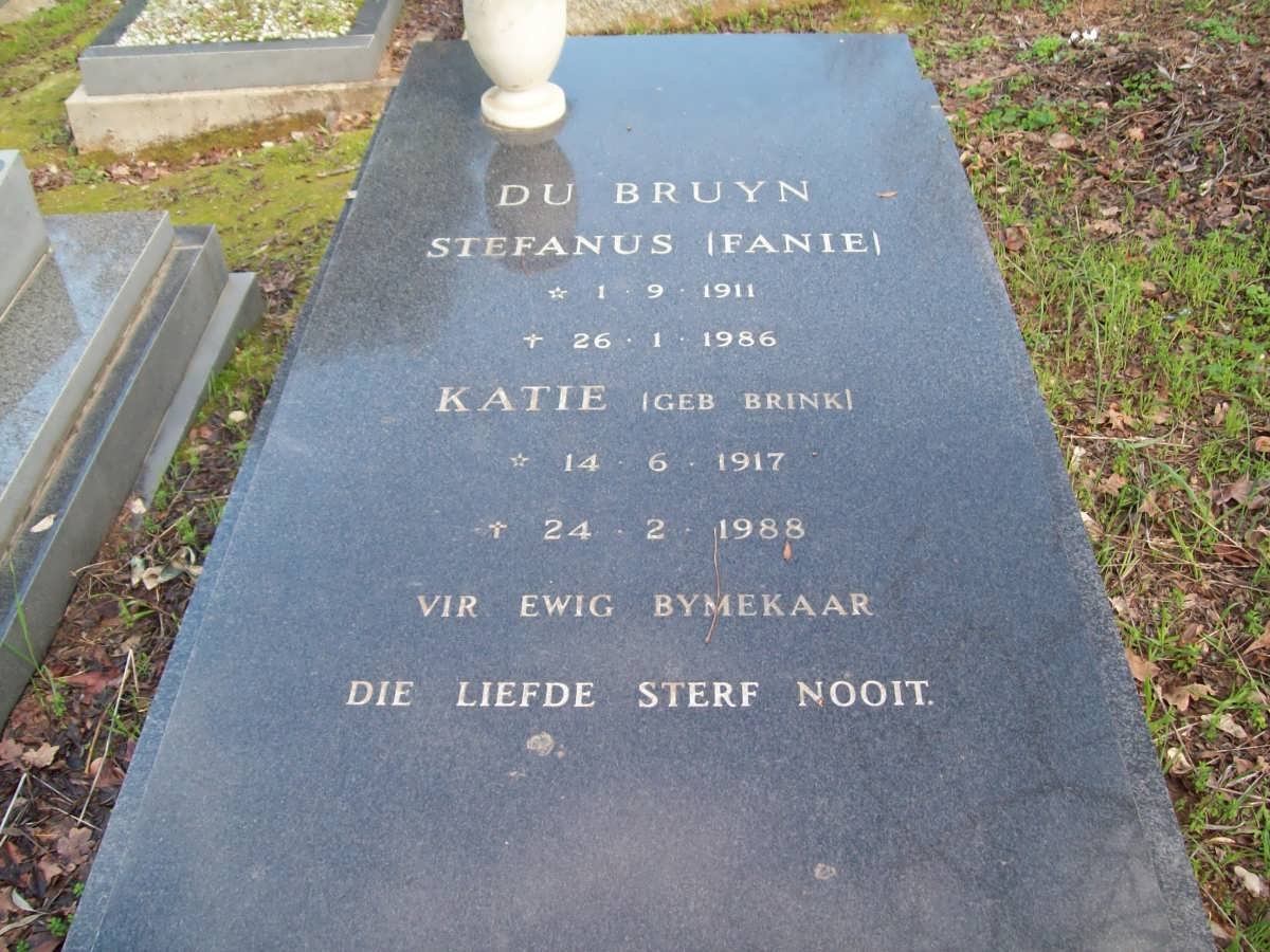 BRUYN Stefanus, de 1911-1986 &amp; Katie BRINK 1917-1988