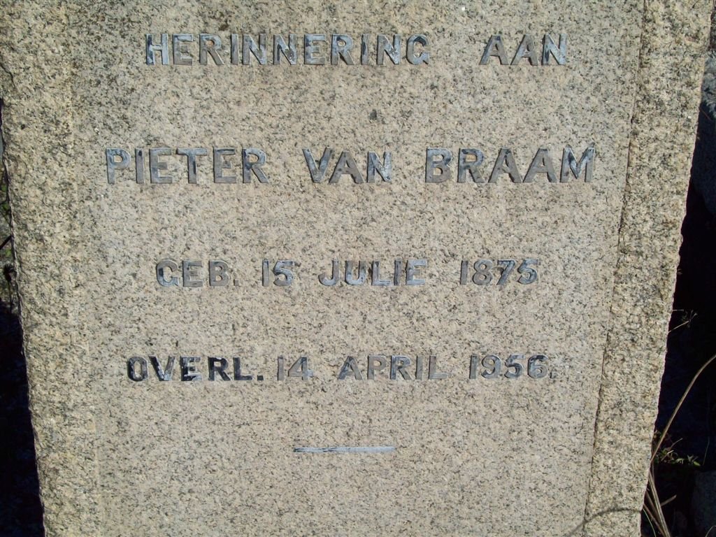 BRAAM Pieter, van 1875-1956