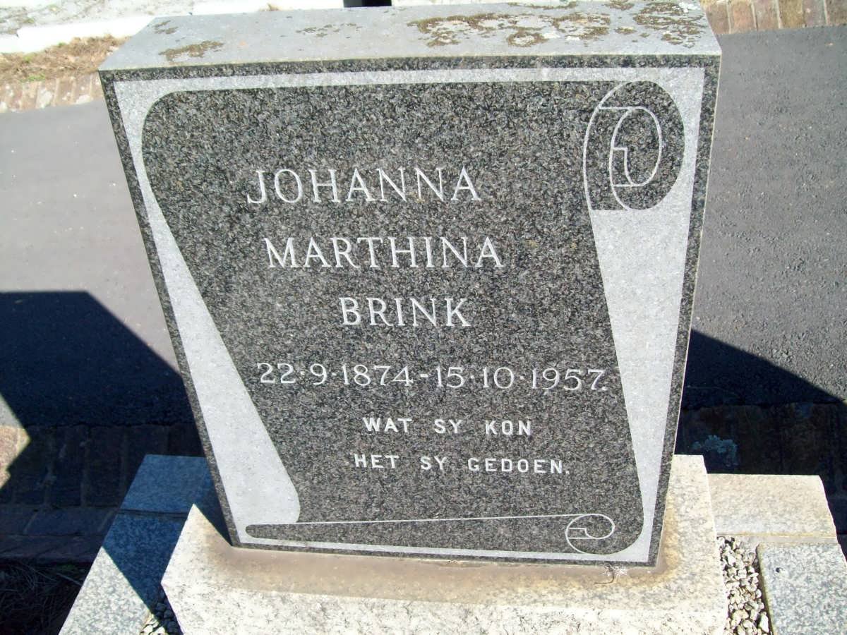 BRINK Johanna Marthina 1874-1957