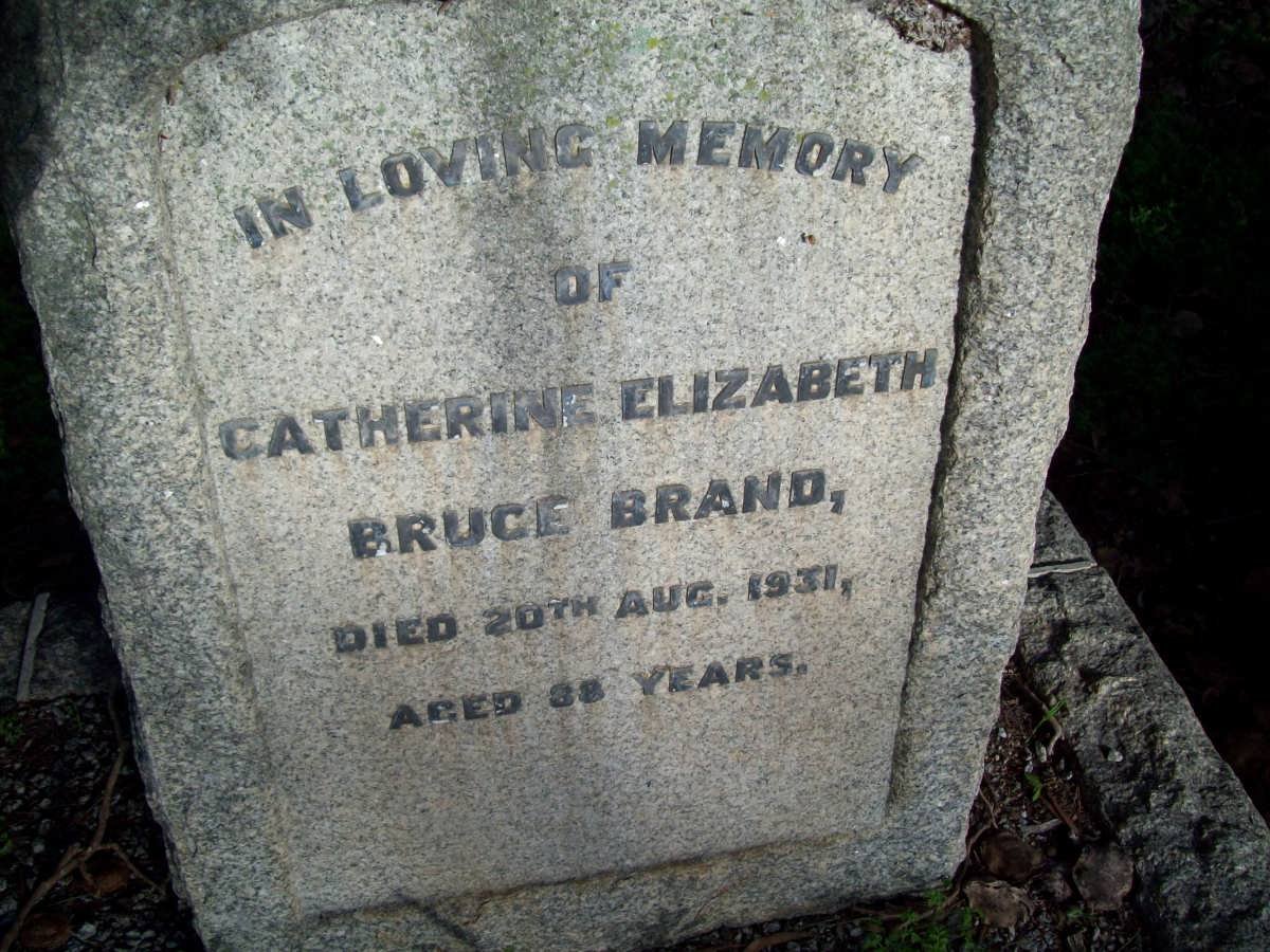 BRAND Catherina Elizabeth Bruce -1931