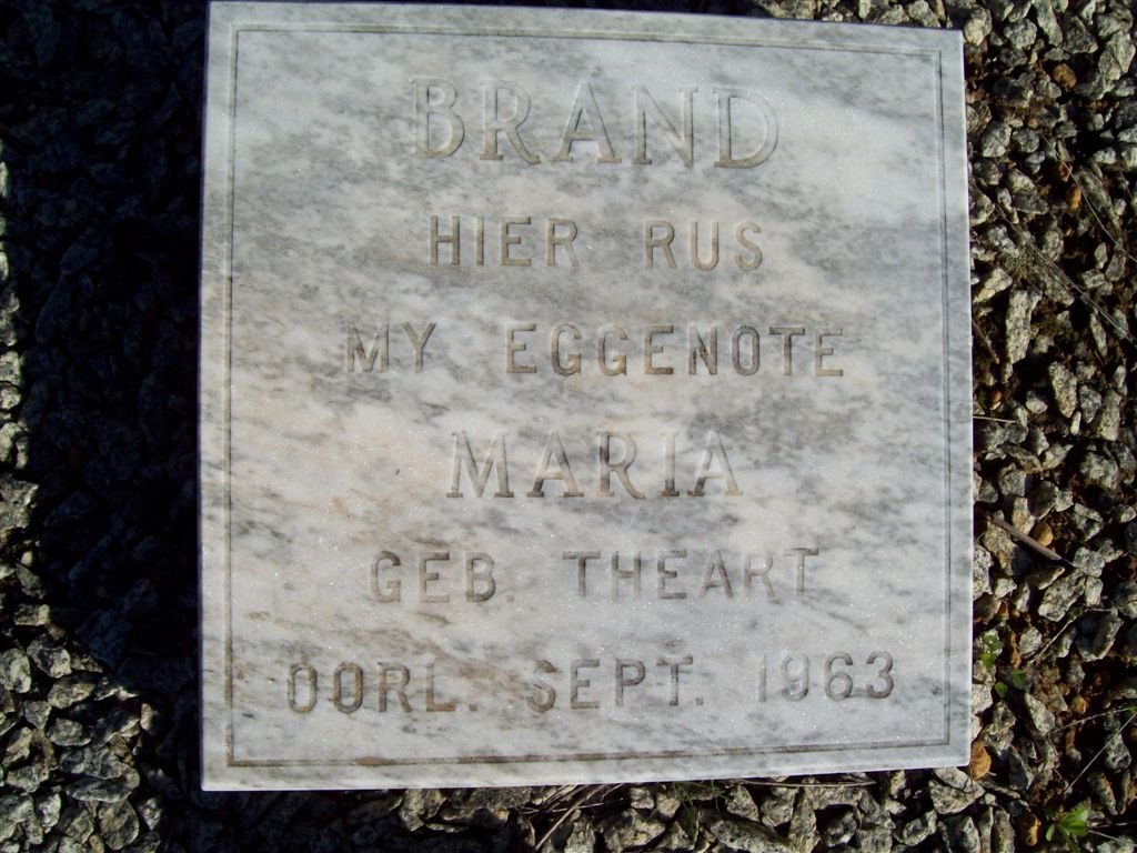 BRAND Maria nee THEART -1963