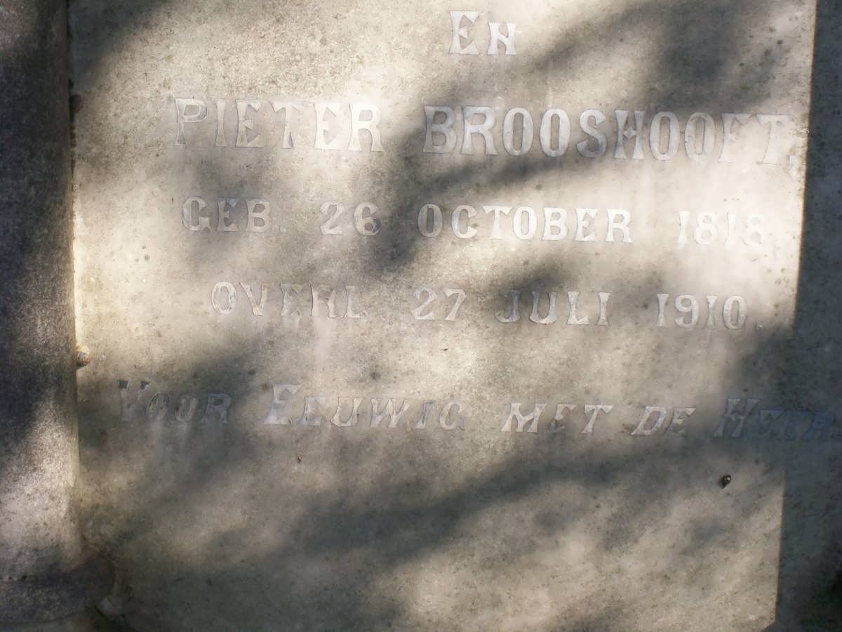 BROOSHOOFT 1818-1910 &amp; Anna Jacomina Christina FICK 1831-1910