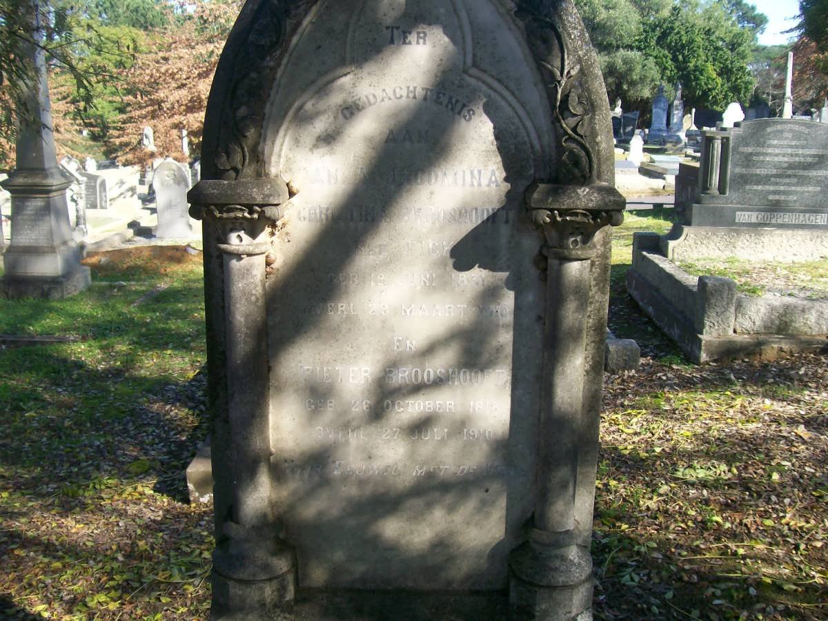 BROOSHOOFT 1818-1910 &amp; Anna Jacomina Christina FICK 1831-1910