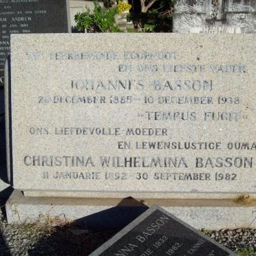 BASSON Johannes 1885-1938 &amp; Christina Wilhelmina BASSON 1892-1982, BASSON Jenny Anna 1932-1982_2