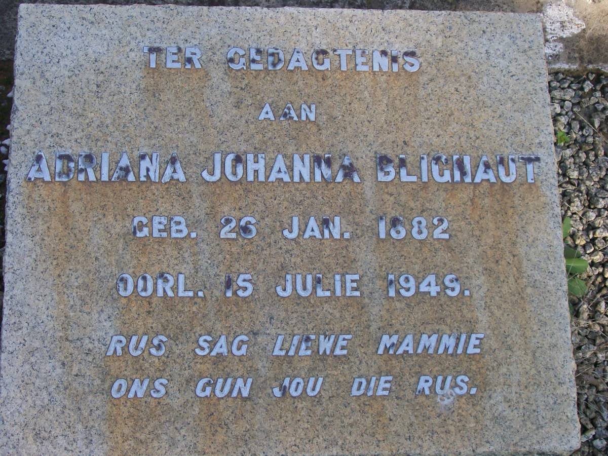 BLIGNAUT Adriana Johanna 1882-1949