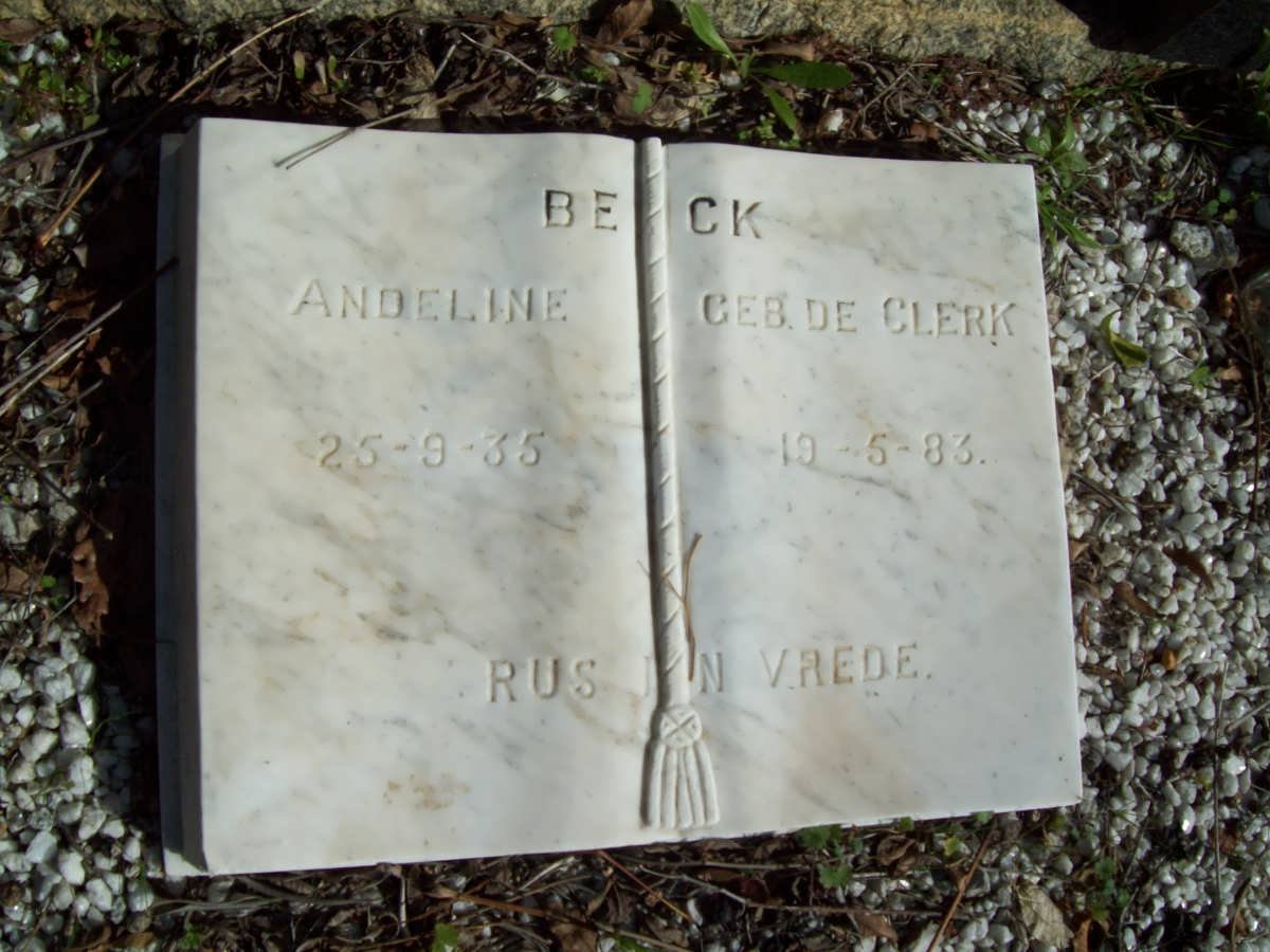 BECK Andeline gebore de CLERK 1935-1983