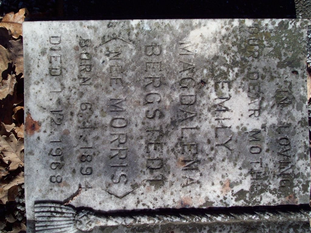 BERGSTEDT Emily Magdalena nee MORRIS 1894-1968