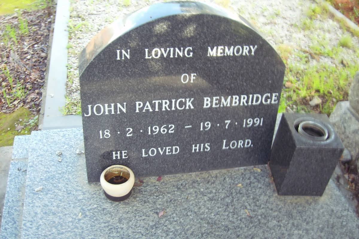 BEMBRIDGE John Patrick 1962-1991