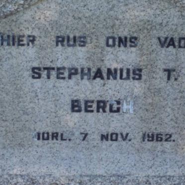 BERGH Stephanus T. -1962