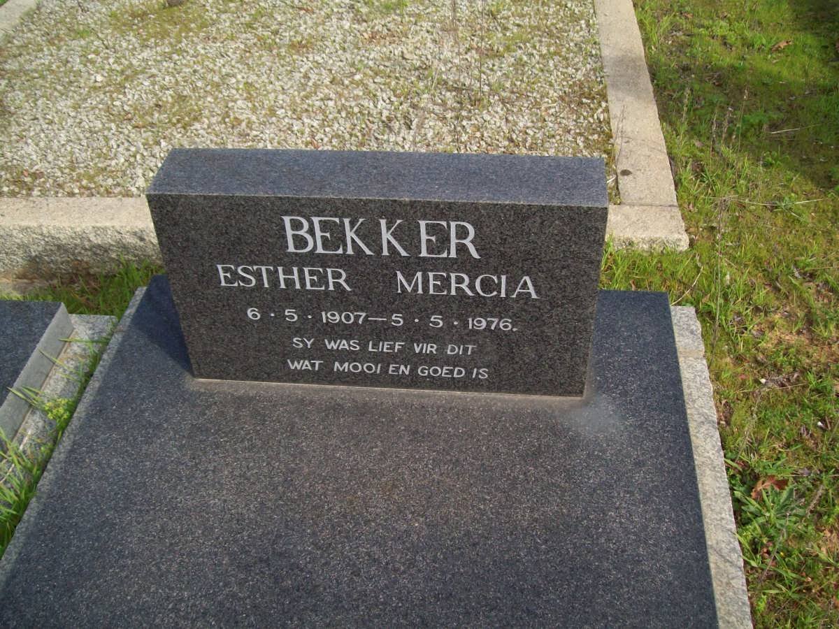 BEKKER Esther Mercia 1907-1976