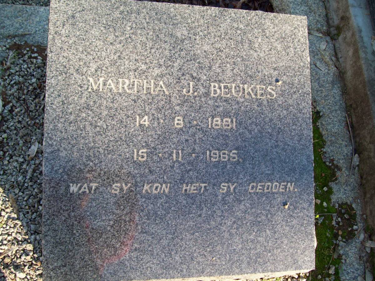 BEUKES Martha J. 1881-1965