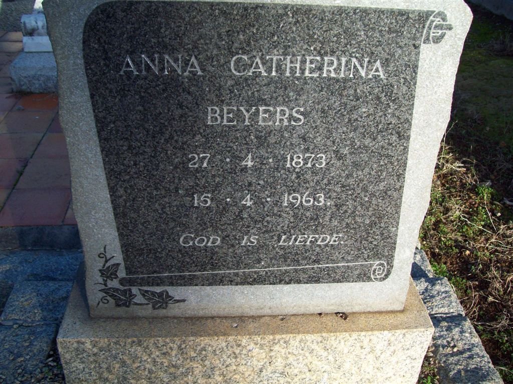 BEYERS Anna Catharina 1873-1963
