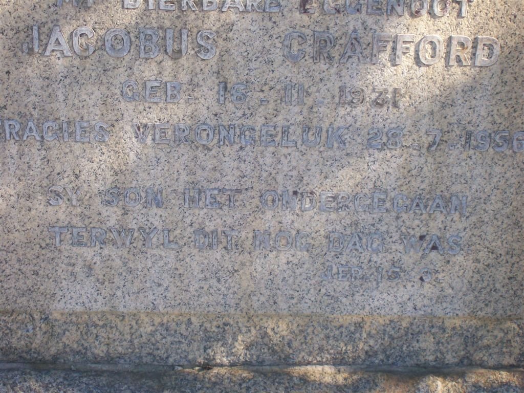 CRAFFORD Jacobus 1931-195?