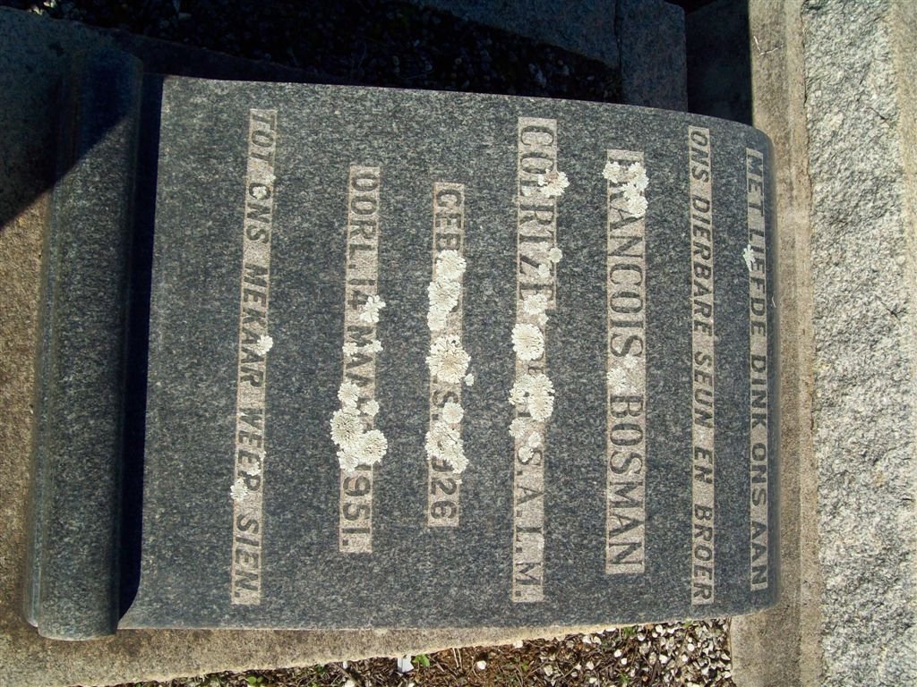 COERTZE Francois Bosman 1926-1951