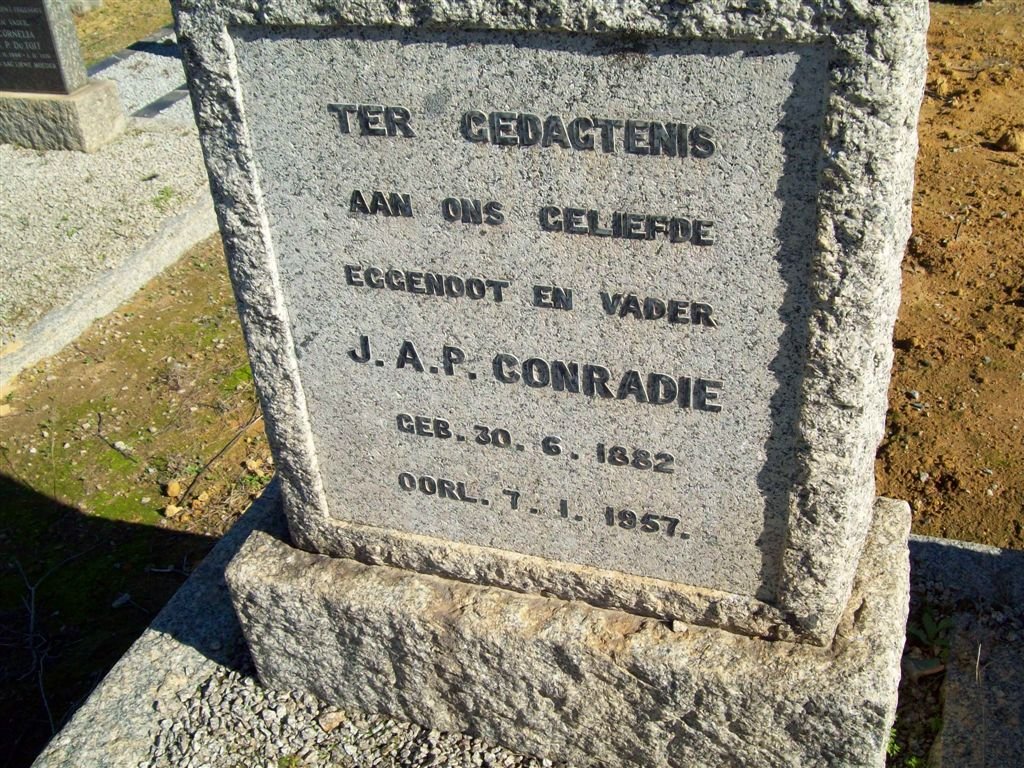 CONRADIE J.A.P. 1882-1957