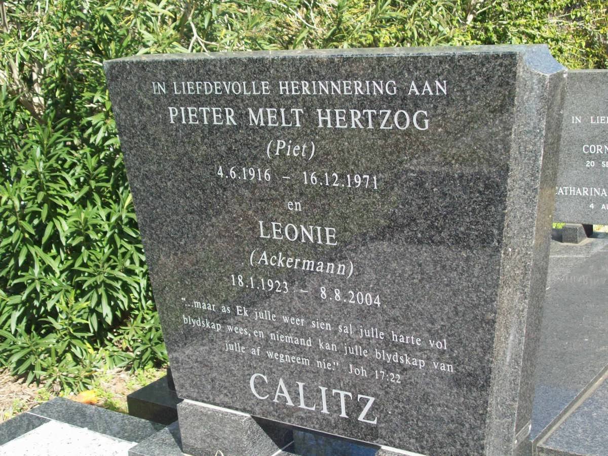 CALITZ Pieter Melt Hertog 1916-1972 &amp; Leonie ACKERMANN 1923-2004