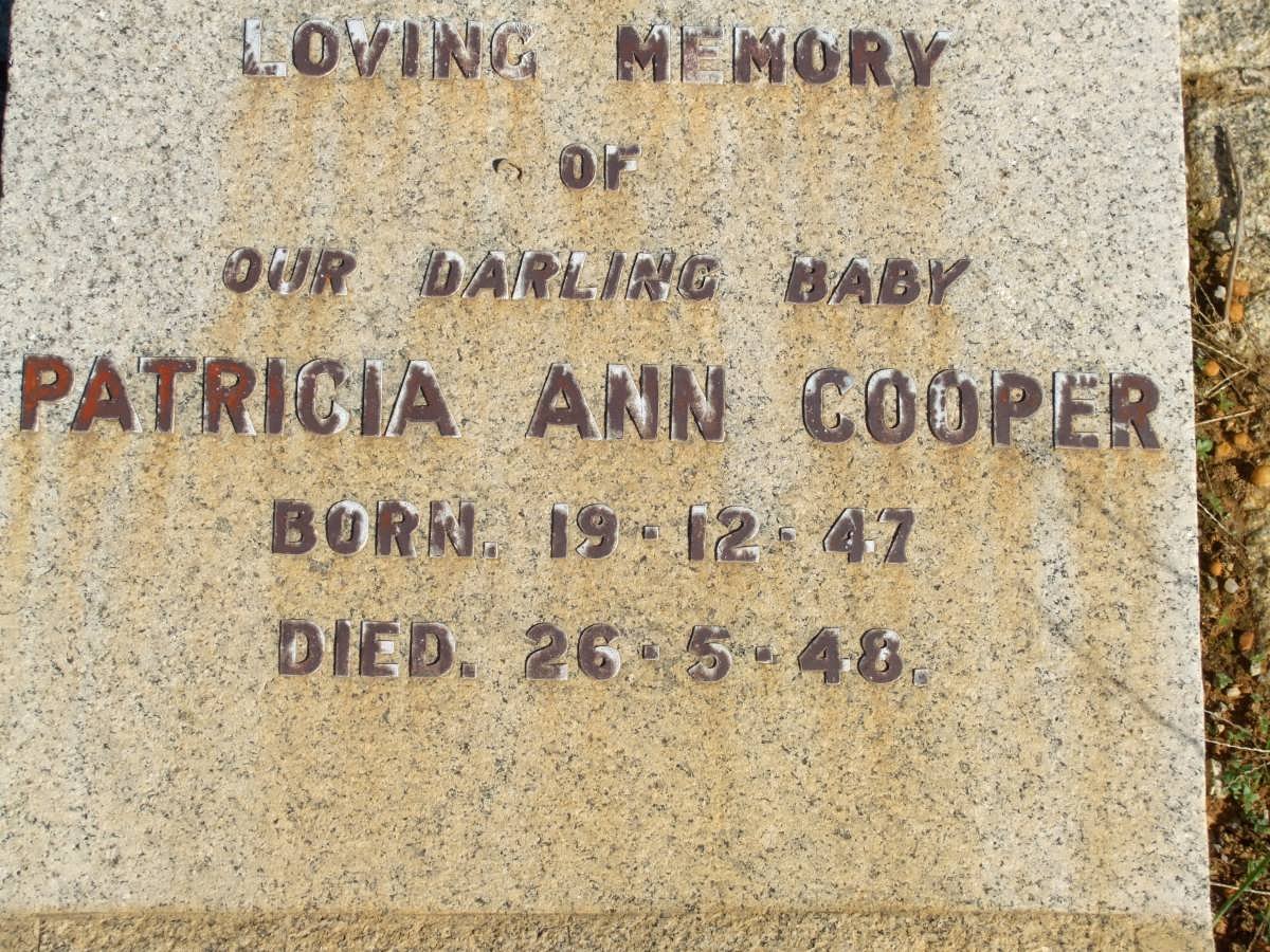 COOPER Patricia Ann 1947-1948