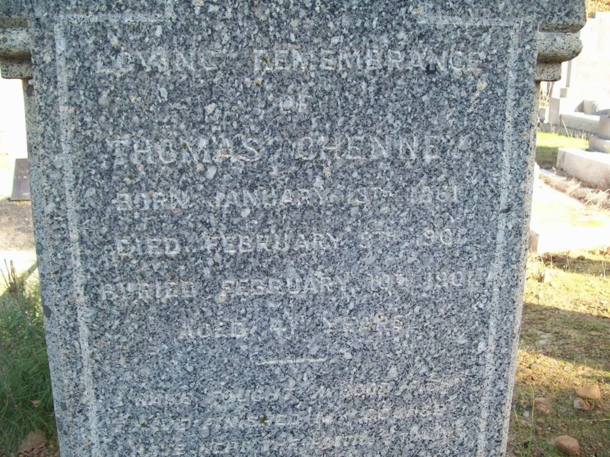 CHENNEY Thomas 1861-190?