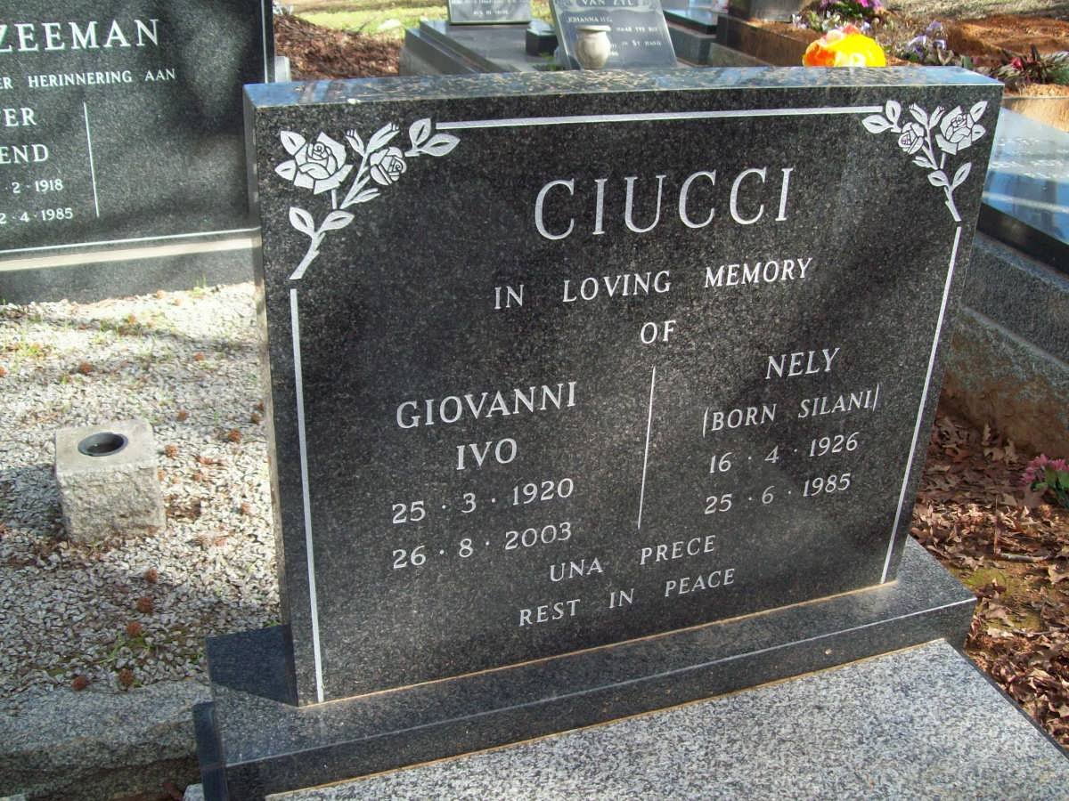 CIUCCI Giovanni Ivo 1920-2003 &amp; Nely SILANI 1926-1985