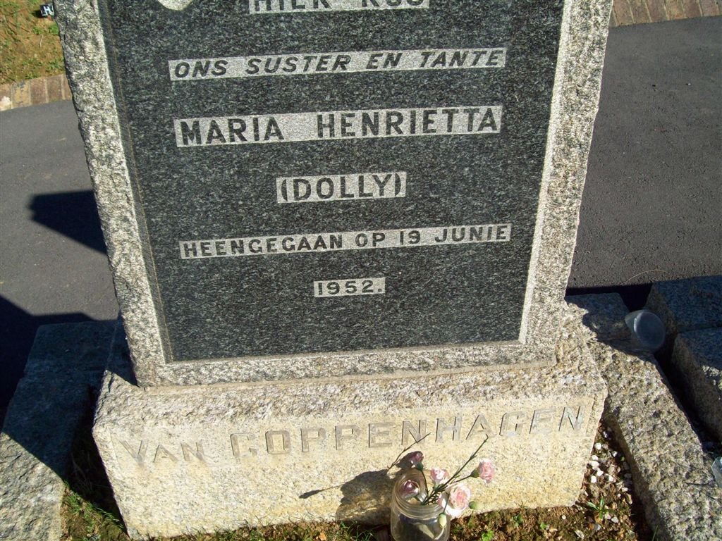 COPPENHAGEN Maria Henrietta, von -1952
