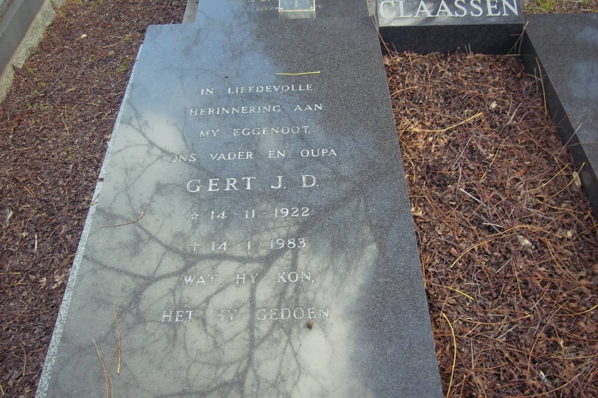 CLAASSEN Gert J.D. 1922-1983